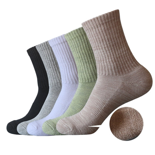 Athletic Socks with Towel Bottom and Loose Cuff