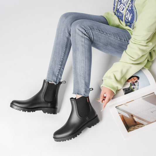 Ankle Boots with Elastic Side Panels