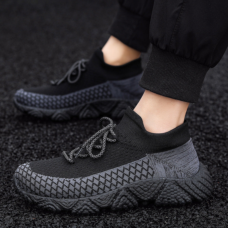 Men’s knitted lace-up sneakers