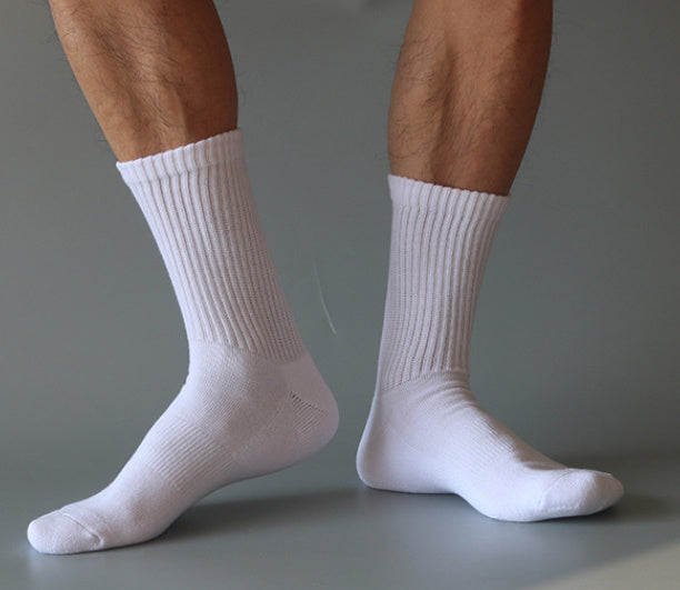 Athletic Socks with Towel Bottom and Loose Cuff