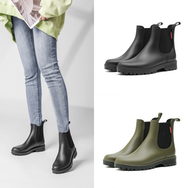 Ankle Boots with Elastic Side Panels