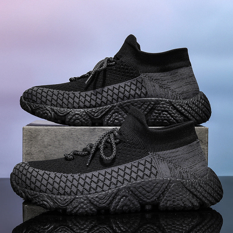 Men’s knitted lace-up sneakers