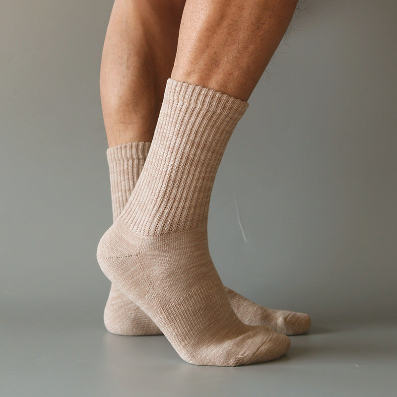 Athletic Socks with Towel Bottom and Loose Cuff