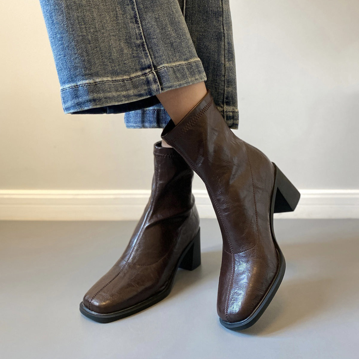 Ankle Boot with Block Heel