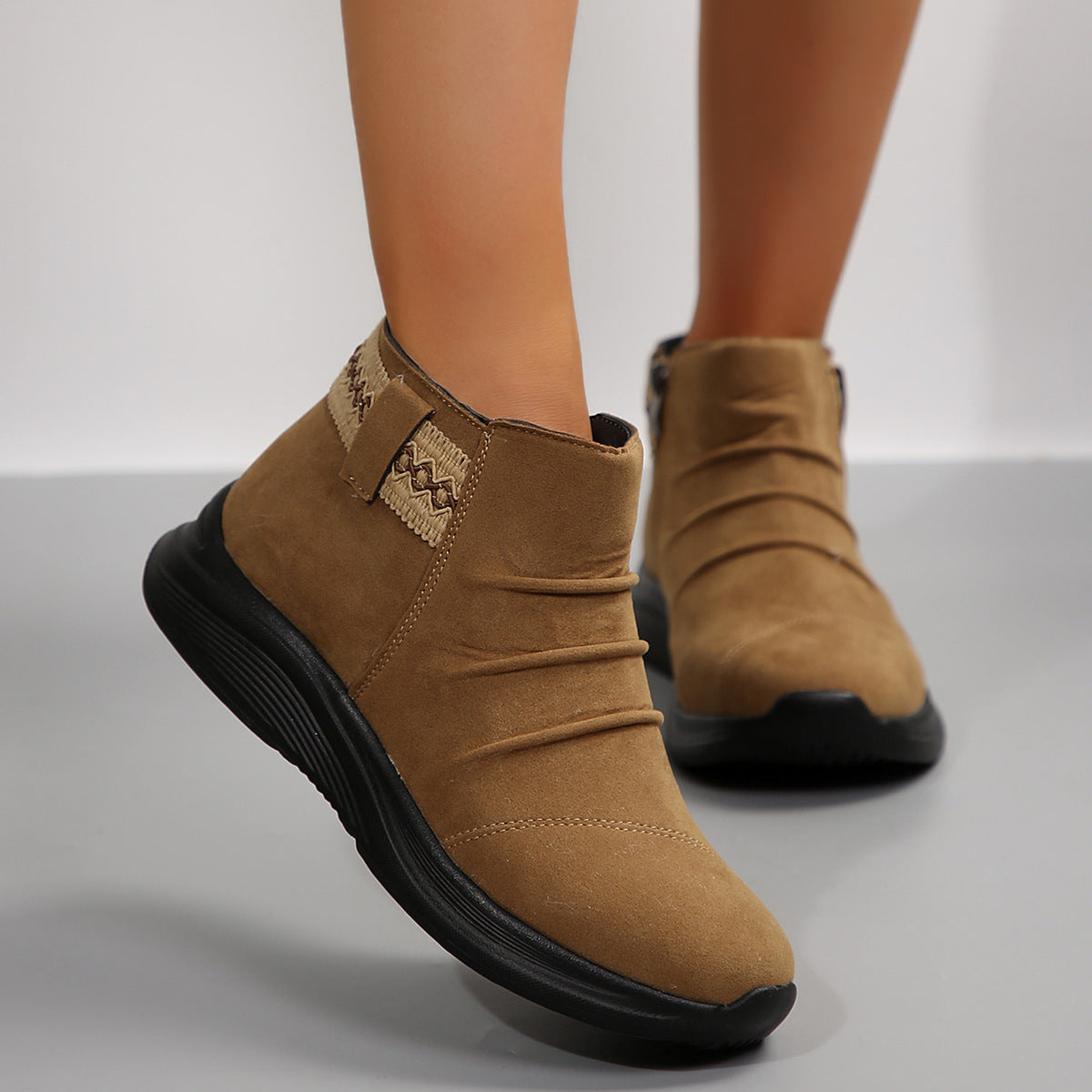 Ankle Boots with Platform Sole