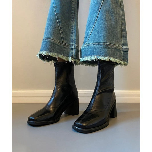 Ankle Boot with Block Heel