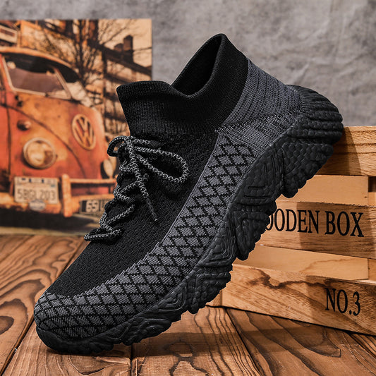 Men’s knitted lace-up sneakers