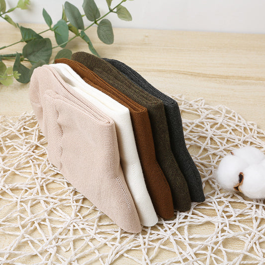 Crew Socks with Ribbed Cuff