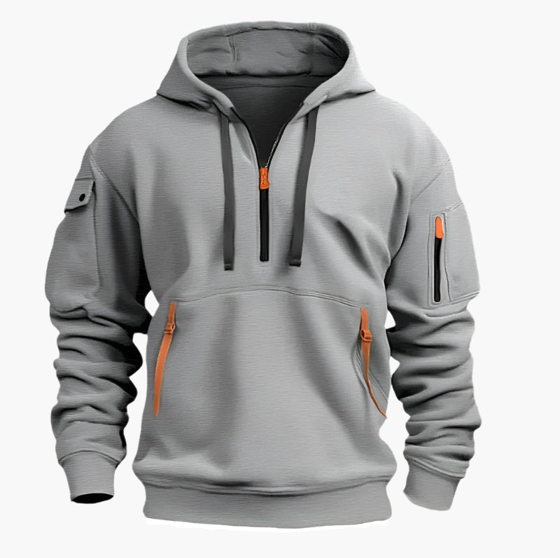 Hoodie with Zippered Pockets