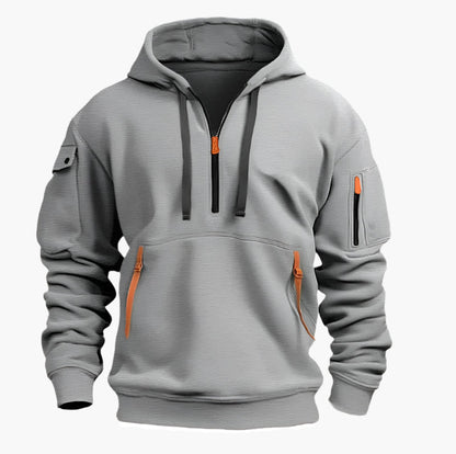 Hoodie with Zippered Pockets