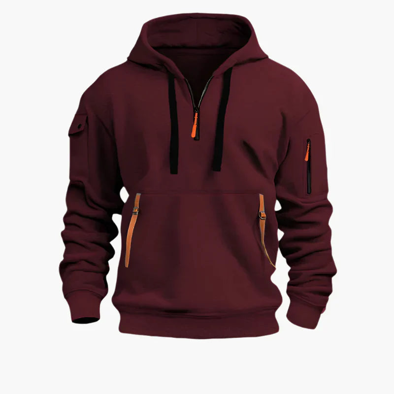 Hoodie with Zippered Pockets